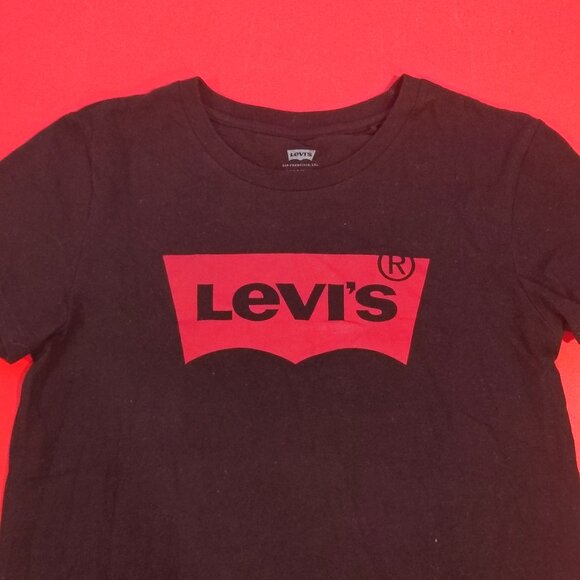 Levi's short sleeve T-shirt black women's size XS - Picture 2 of 5